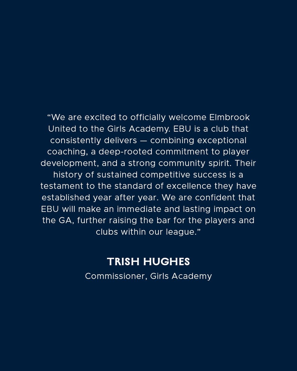 Elmbrook United 🤝 The Girls Academy League