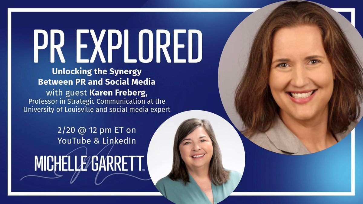 Michelle Garrett | B2B PR Consultant/Writer (@prisus) on Twitter photo Loved this conversation with <a href="/kfreberg/">Karen Freberg, Ph.D.</a> all about the synergy between PR & social media.
How can public relations and social media pros work together to get more out of each other’s efforts?
Listen/watch/read here:
michellegarrett.com/podcasts/unloc…
#PR #socialmedia #PRExplored Loved this conversation with <a href="/kfreberg/">Karen Freberg, Ph.D.</a> all about the synergy between PR & social media.
How can public relations and social media pros work together to get more out of each other’s efforts?
Listen/watch/read here:
michellegarrett.com/podcasts/unloc…
#PR #socialmedia #PRExplored