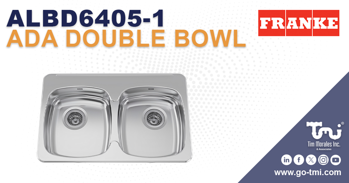 tmi_sells's tweet image. @franke_group ALBD6405-1 ADA Double Bowl Sink: #AccessibleDesign Meets Innovation! 💧✨

This ADA-compliant double-bowl top mount sink is designed for both accessibility and durability.

Contact an expert at #TMISells today: timmorales.com

#ADAsolutions #CommercialSinks