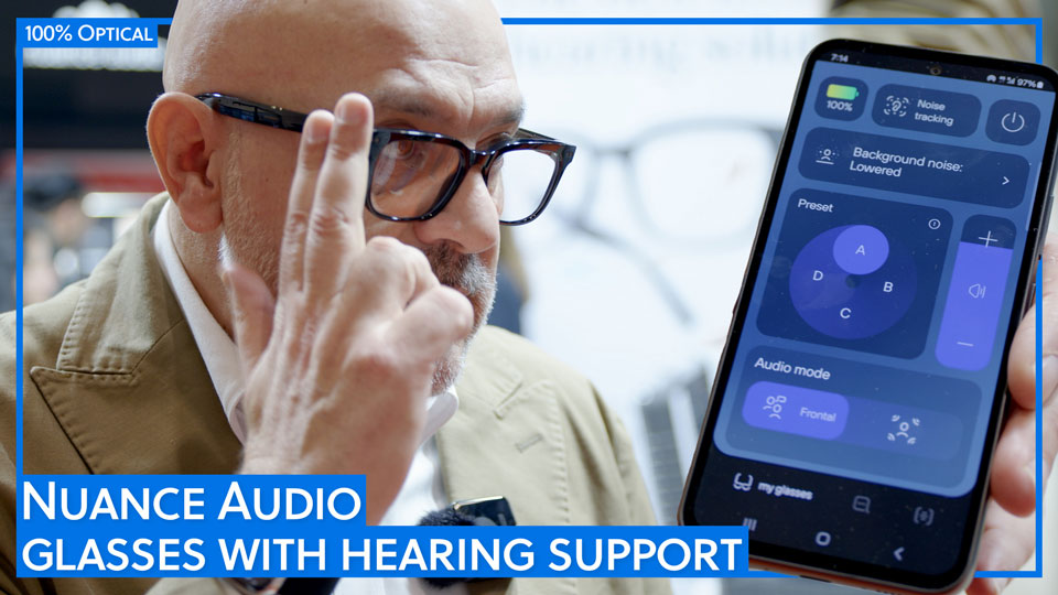 @OptometryToday (@optometrytoday) on Twitter photo EssilorLuxottica brought a new development in hearing technology to <a href="/100Optical/">100% Optical</a> 2025. Nuance Audio glasses feature an integrated hearing solution designed for individuals with mild to moderate hearing loss. Read more about the tech here <a href="/EssiLux/">EssilorLuxottica</a>: ow.ly/jGQM50VtbNB #OT EssilorLuxottica brought a new development in hearing technology to <a href="/100Optical/">100% Optical</a> 2025. Nuance Audio glasses feature an integrated hearing solution designed for individuals with mild to moderate hearing loss. Read more about the tech here <a href="/EssiLux/">EssilorLuxottica</a>: ow.ly/jGQM50VtbNB #OT