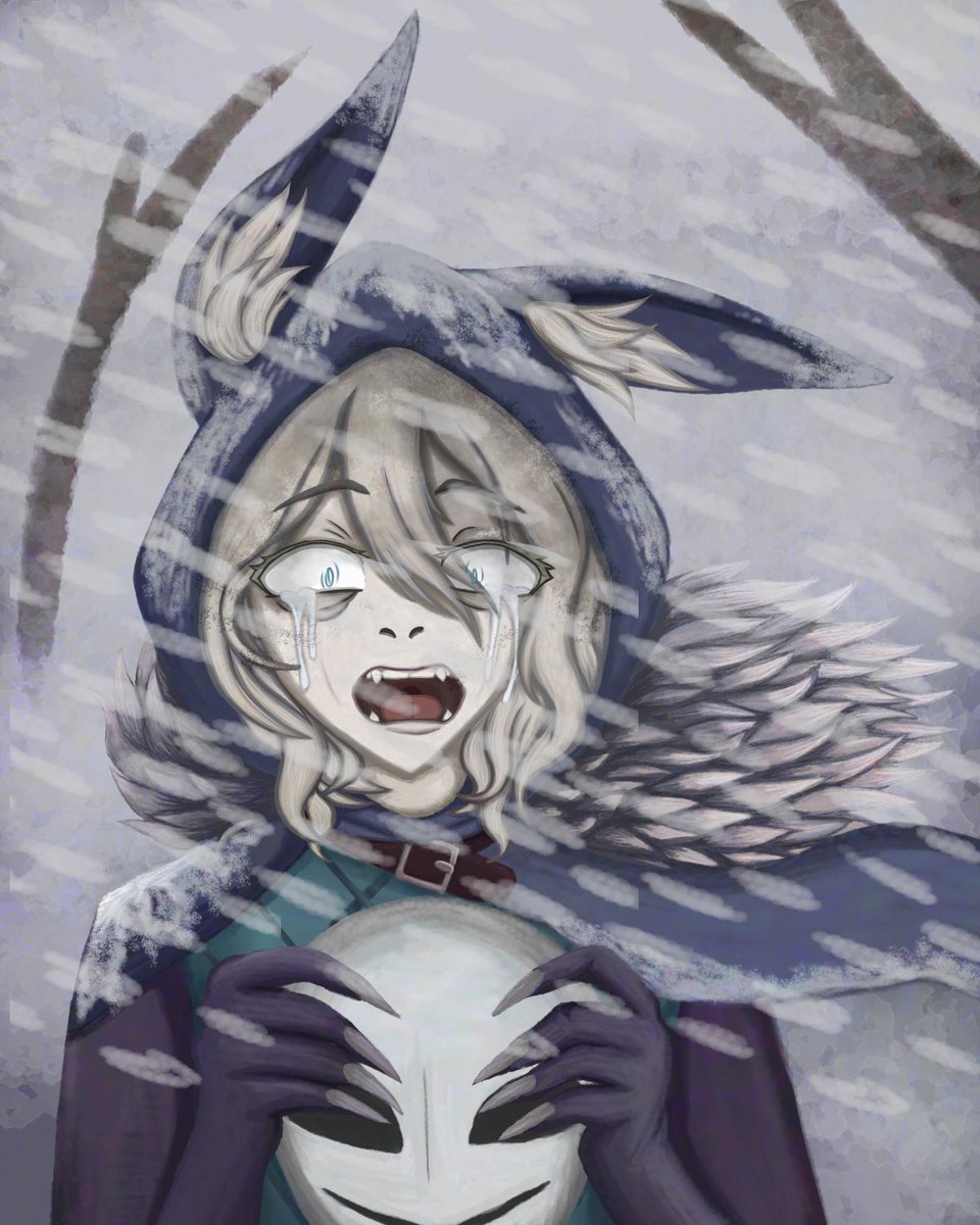 cipherkirby's tweet image. I have drawn Ithaqua&apos;s face when he finds his dead mother in the archer&apos;s trailer