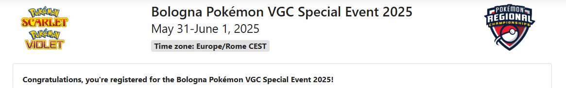 Finally have some time to play major events again, see you in Bologna!