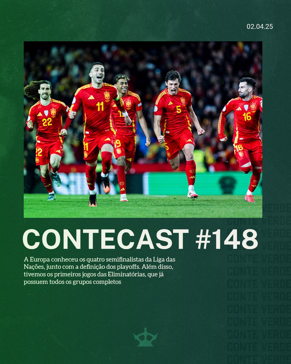 CONTECAST NO AR!

Nesta edição, <a href="/GabrielSawaf/">Gabriel Sawaf</a> e <a href="/JoaoHeim/">João</a> comentam tudo que rolou na Europa nesta Data FIFA!

Os finalistas da Liga das Nações, os playoffs do torneio e o começo das Eliminatórias!

Confira agora mesmo!

open.spotify.com/episode/25l7FD…