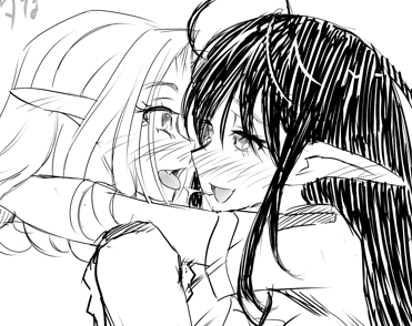 酒々)ほら、勢いで描いたラフがなんかいー感じだったって事おうおうにありますやーん。全体は後日～ 