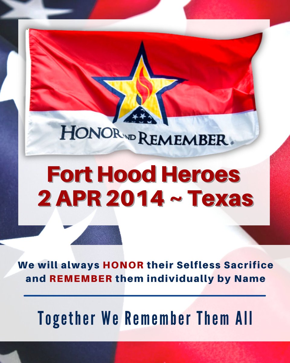 HonorRemember's tweet photo. We continue to hold in our thoughts & prayers the families left behind.
⭐ Sgt. First Class Daniel Ferguson 39
⭐ Staff Sgt. Carlos Lazaney-Rodriguez 38
⭐ Sgt. Timothy Owens 37
Together We Remember Them All! 🇺🇸
#FortHood #USArmy #Heroes #ForTheFamilies #SayThierNames https://t.co/QReIMsMjuM
