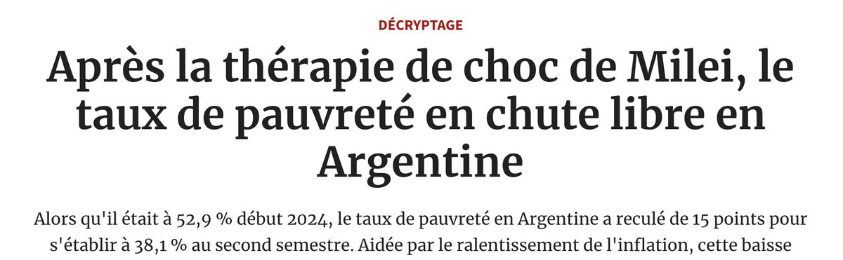 Pas de fatalité à la pauvreté : le libéralisme économique est la meilleure façon de créer des richesses et de les redistribuer !
📰 lesechos.fr/monde/amerique…

<a href="/partiudr/">UDR</a> <a href="/eciotti/">Eric Ciotti</a> <a href="/LesEchos/">Les Echos</a>