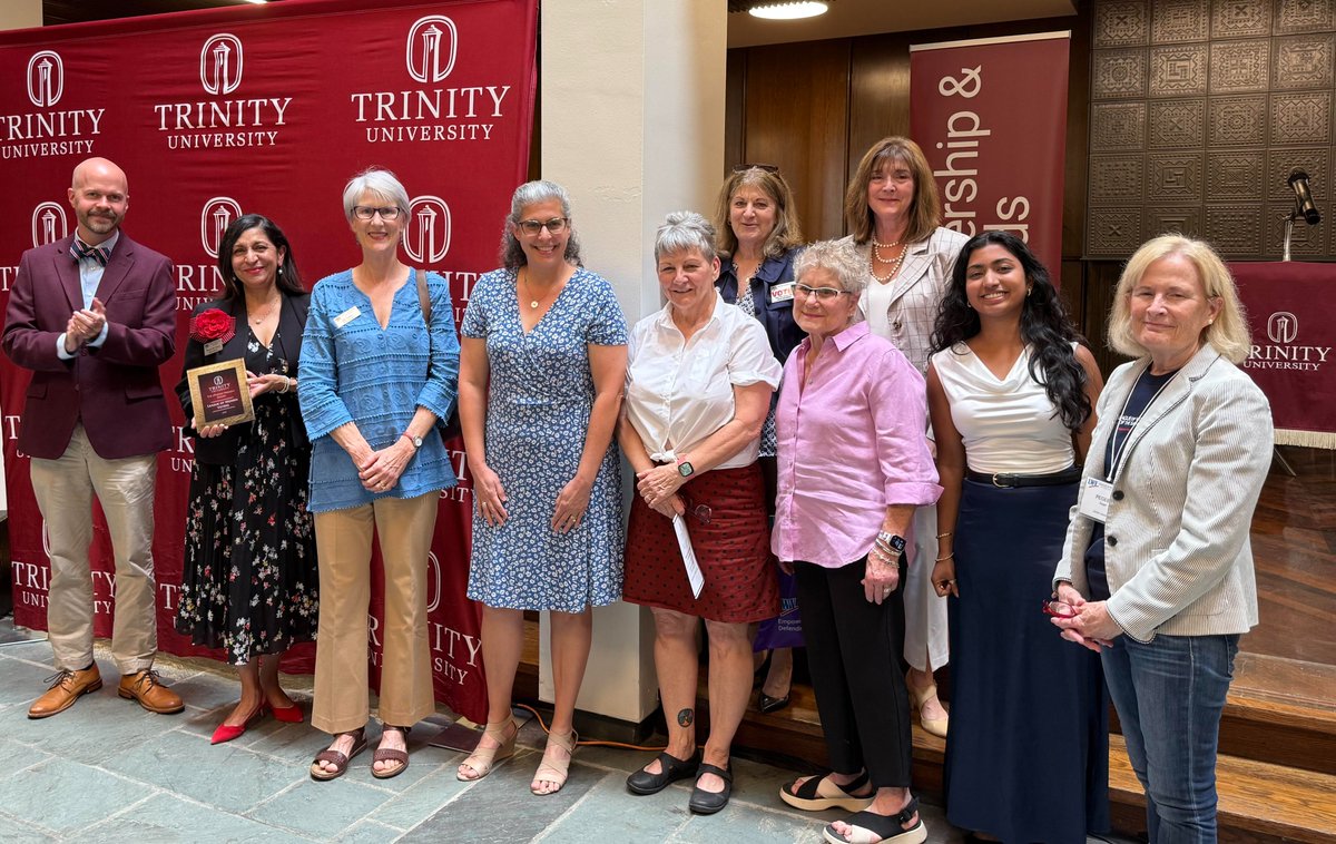 The LWVSA is honored to have received the sTUdent Friendly Award for providing meaningful service to the students of Trinity University at its recent 2025 Student Leadership and Service Awards ceremony. We look forward to continuing to support students in the future!