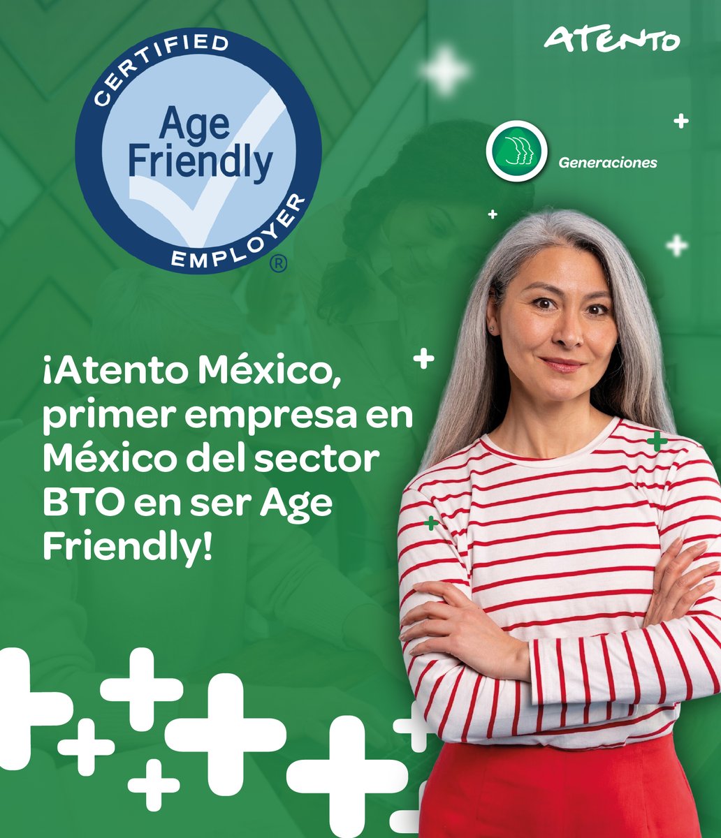 Atento México (@atentomexico) on Twitter photo 🏆 Atento México es reconocido como Empleador Amigable con la Edad por <a href="/AgeFriendlyInst/">Age-Friendly Institute</a> y <a href="/GeneraTalent/">Genera Talent</a> . La Certificación CAFÉ destaca nuestro compromiso con entornos laborales inclusivos para empleados de 50+ 🌍👏
#Inclusión #Diversidad #CAFÉ #RecursosHumanos #AtentoMéxico 🏆 Atento México es reconocido como Empleador Amigable con la Edad por <a href="/AgeFriendlyInst/">Age-Friendly Institute</a> y <a href="/GeneraTalent/">Genera Talent</a> . La Certificación CAFÉ destaca nuestro compromiso con entornos laborales inclusivos para empleados de 50+ 🌍👏
#Inclusión #Diversidad #CAFÉ #RecursosHumanos #AtentoMéxico