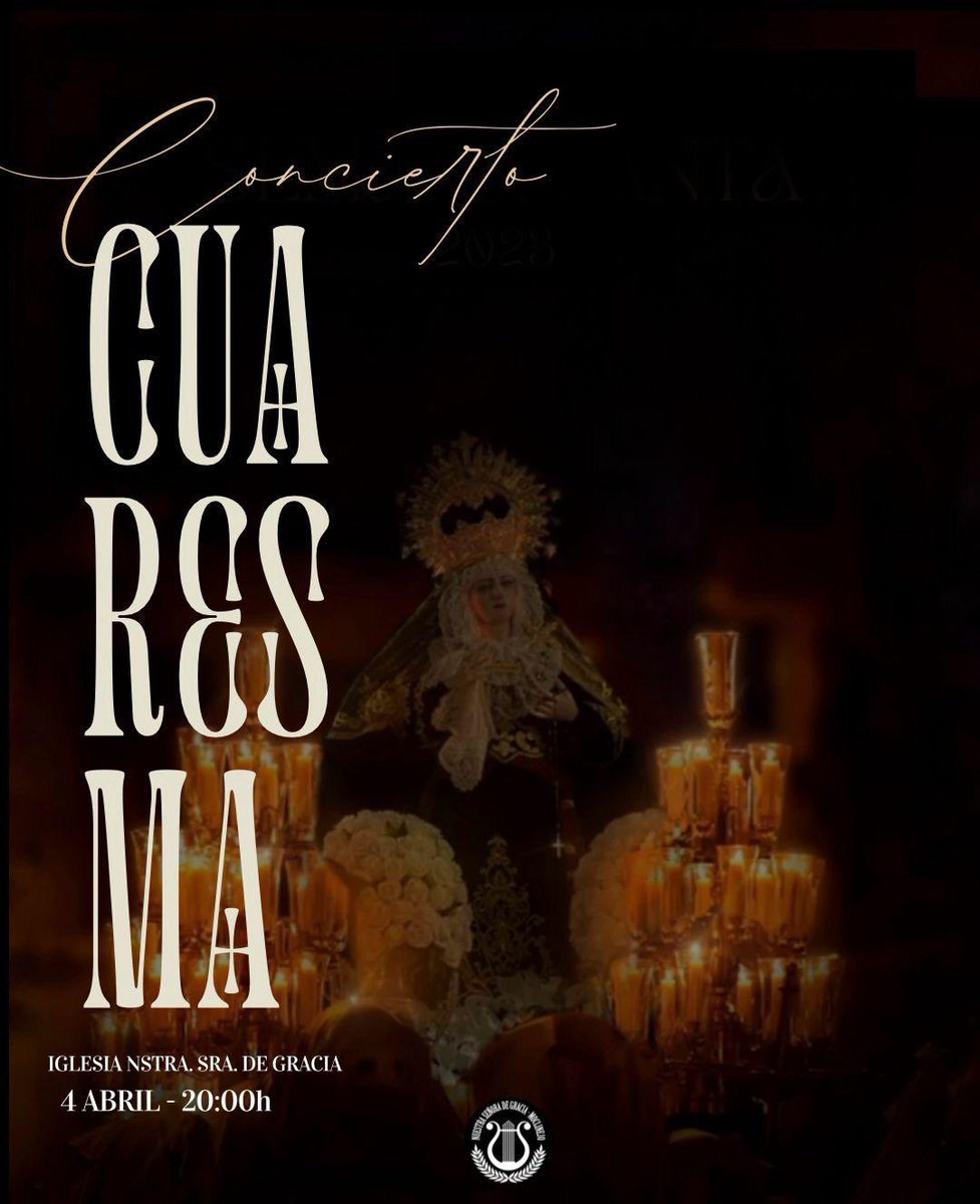 𝐂𝐎𝐍𝐂𝐈𝐄𝐑𝐓𝐎 𝐂𝐔𝐀𝐑𝐄𝐒𝐌𝐀

El próximo viernes 𝟒 𝐝𝐞 𝐚𝐛𝐫𝐢𝐥 tendremos el placer de realizar nuestro tradicional Concierto de cuaresma.

📍Tendrá lugar en la Iglesia Nstra. Sra. de Gracia (Moclinejo) 

🕢20:00h 

#bmmoclinejo💛#juntosyafinados#unequipounsonido🎶