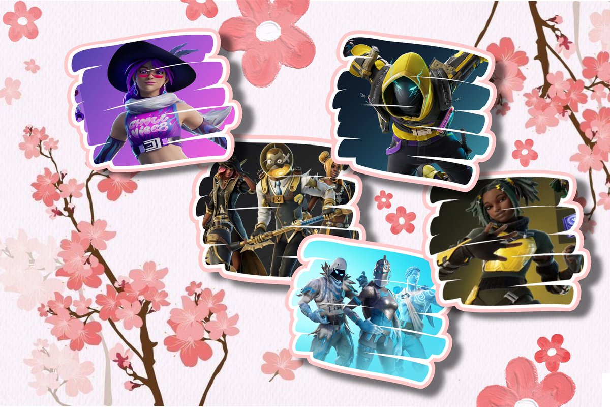 GIVEAWAY PRIZE OF CHOICE 🌸

Winner choice :
℘ Chill Vibes
℘ Voidland Exile
℘ Rogue Scout 
℘ Legend Frozen 
℘ Gilded Elite

Steps :
℘ Follow <a href="/manackzFN/">manackzFN</a> &amp; <a href="/hqsqrr/">𝓢𝒂𝒓𝒂𝒉.ᐟ</a> 🔔
℘ Retweet &amp; Like 🤍
℘ Comment which would you choose 

Ends 48H 🩷