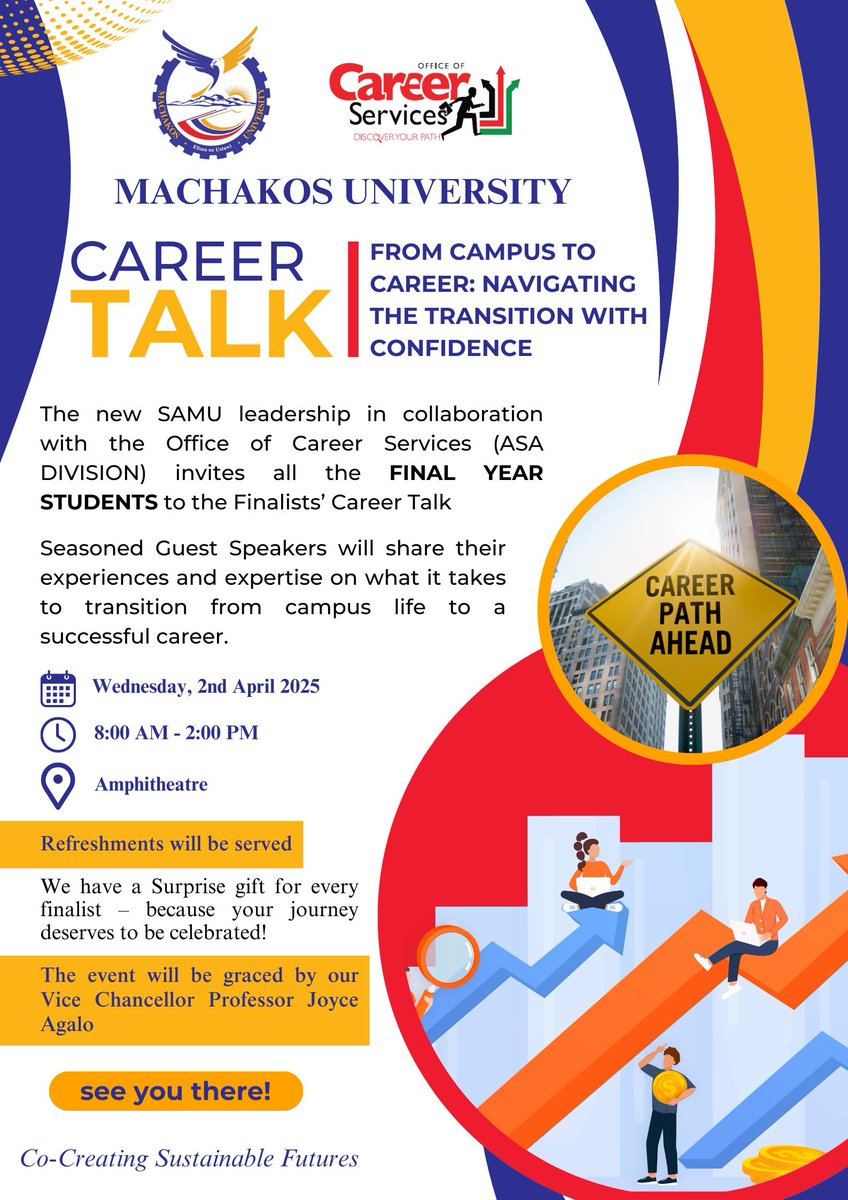 The final year career talk has been incredibly insightful, providing invaluable guidance and practical advice that has equipped us with the tools and knowledge necessary to confidently navigate the next steps in our professional journey.
#MKsUFinalYearCareerDay 
<a href="/mksu_official/">Machakos University</a>