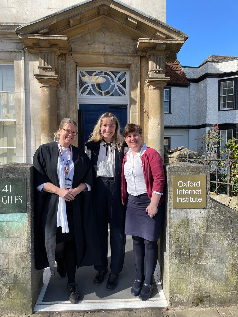 Oxford Internet Institute (@oiioxford) on Twitter photo New doctor! Congratulations to <a href="/oiioxford/">Oxford Internet Institute</a> DPhil student <a href="/JoRiverCar/">JRC</a> who passed her viva this week! Her thesis is titled ‘XR Marks the Spot: Augmenting Spatial Histories of Coloniality Through Immersive Technologies’. Supervisors: <a href="/KathrynEccles/">Kathryn Eccles</a> and Dr Peaks Krafft. New doctor! Congratulations to <a href="/oiioxford/">Oxford Internet Institute</a> DPhil student <a href="/JoRiverCar/">JRC</a> who passed her viva this week! Her thesis is titled ‘XR Marks the Spot: Augmenting Spatial Histories of Coloniality Through Immersive Technologies’. Supervisors: <a href="/KathrynEccles/">Kathryn Eccles</a> and Dr Peaks Krafft.
