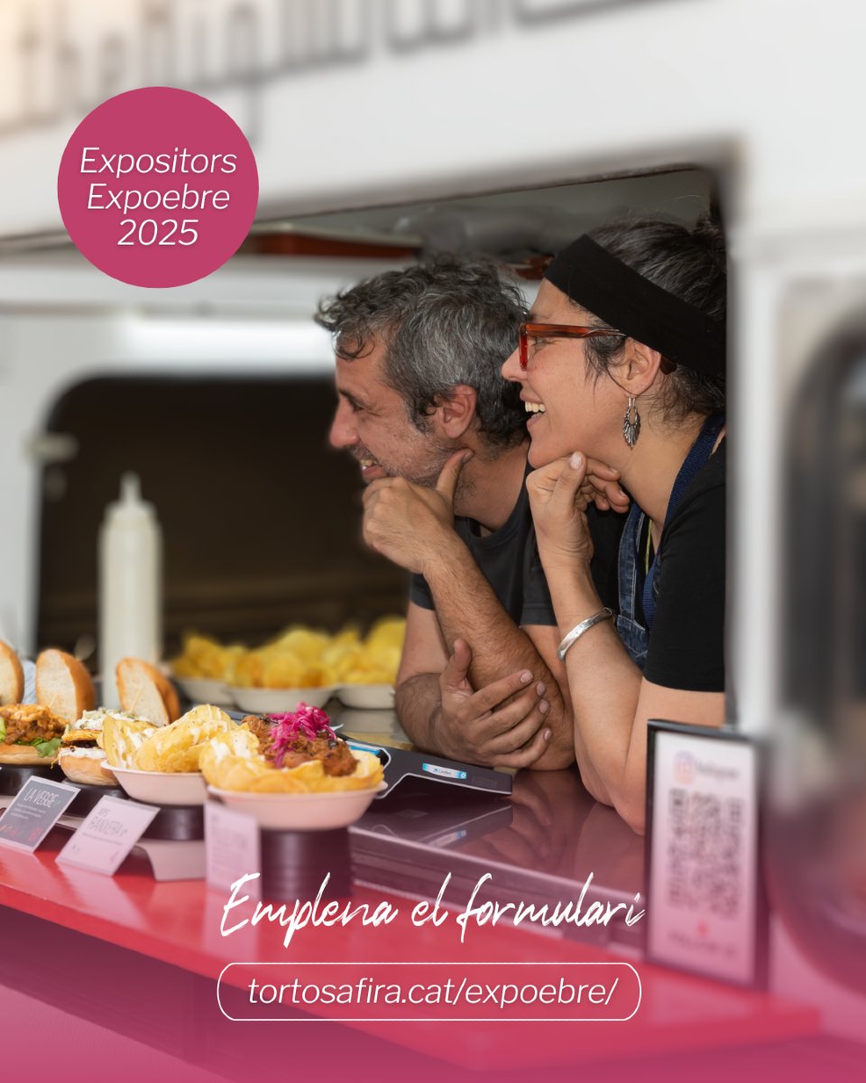 📢Últims espais disponibles. 🚀🙌 Uneix-te a Expoebre 2025! 

🗓 De l'1 al 4 de maig 📍 Pavelló Firal de Tortosa

Emplena el formulari de contacte a la web ➡ tortosafira.cat/expoebre/

#FiraTortosa #Expoebre2025 #Tortosa #Terresdelebre