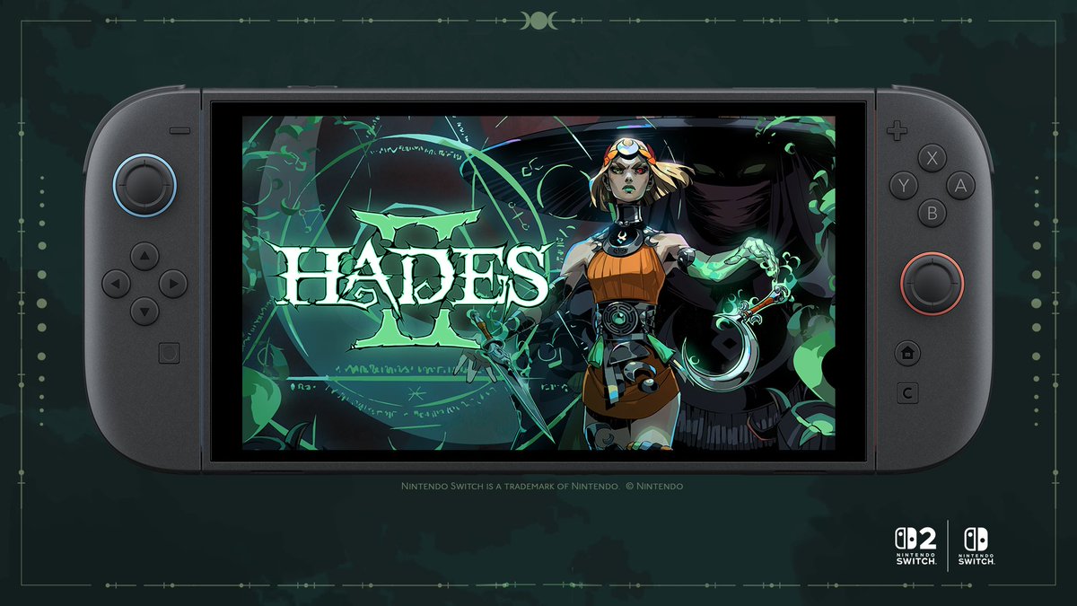 SupergiantGames's tweet image. Watch the latest #NintendoDirect to see HADES II running on #NintendoSwitch2!!🌒
While we have no set date just yet for v1.0 of HADES II, we can confirm its console launch will be on #NintendoSwitch2 as well as the original Nintendo Switch, where HADES got its start!🔥