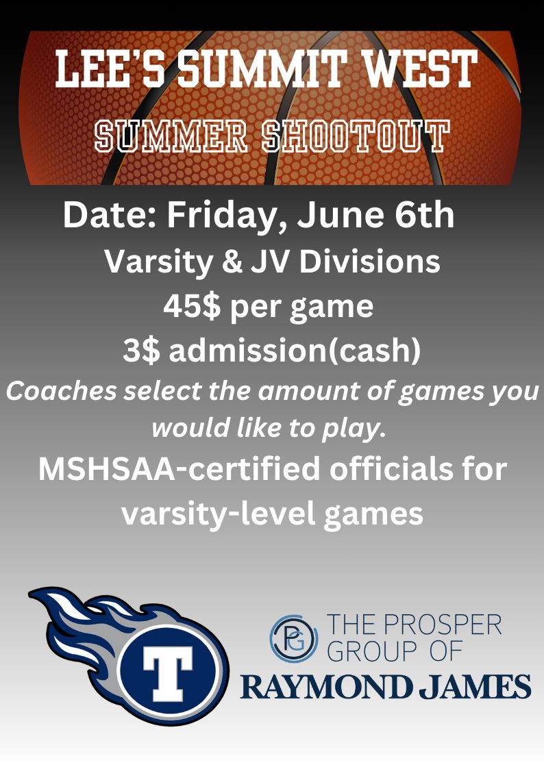 LSW Girls Basketball (@lswgirlsbb) on Twitter photo We will host a one-day shootout on Friday, June 6th. Information on the shootout is below. We had 20+ schools attend last year! Please email Jared.Broughton@lsr7.net with any questions or to confirm your team's attendance. We will host a one-day shootout on Friday, June 6th. Information on the shootout is below. We had 20+ schools attend last year! Please email Jared.Broughton@lsr7.net with any questions or to confirm your team's attendance.