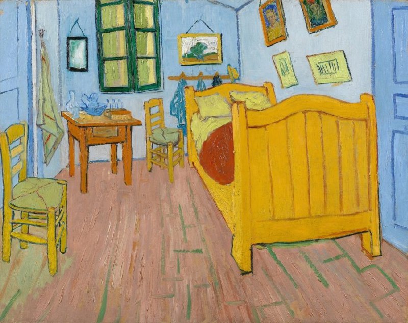 Which of these two paintings do you think shows the colours Van Gogh chose for his painting ‘The Bedroom’: 1 or 2? 🛏️ Drop your guess in the comments!