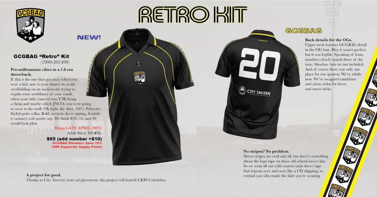 Remember that kit from your childhood? The one that got away? 

It’s back! (sort of)

Preorder the new GCGBAG RETRO Kit and relive your turn of the millennium soccer dreams!

Our latest collab with <a href="/SupporterSupply/">Supporter Supply Co</a> 

PREORDER: bit.ly/43vXDwn