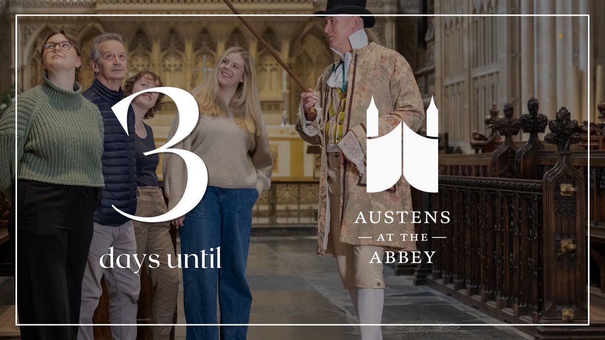 3 days until Austens at the Abbey launches!

To mark the 250 anniversary of Jane Austen’s birth, we are running a special programme of events.

📅 5 Apr - 27 Sept

Come along this Saturday to be among the first to see our new exhibition.