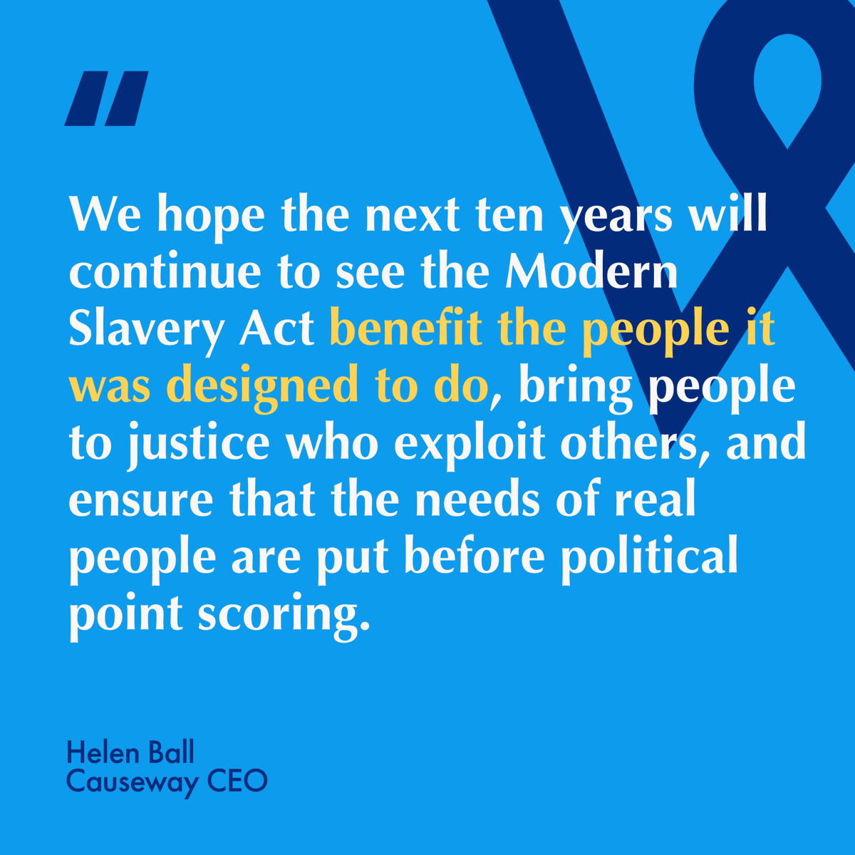 In the decade since the Modern Slavery Act was passed, tens of thousands of survivors have benefited from its increased support measures.

 #ModernSlaveryAct