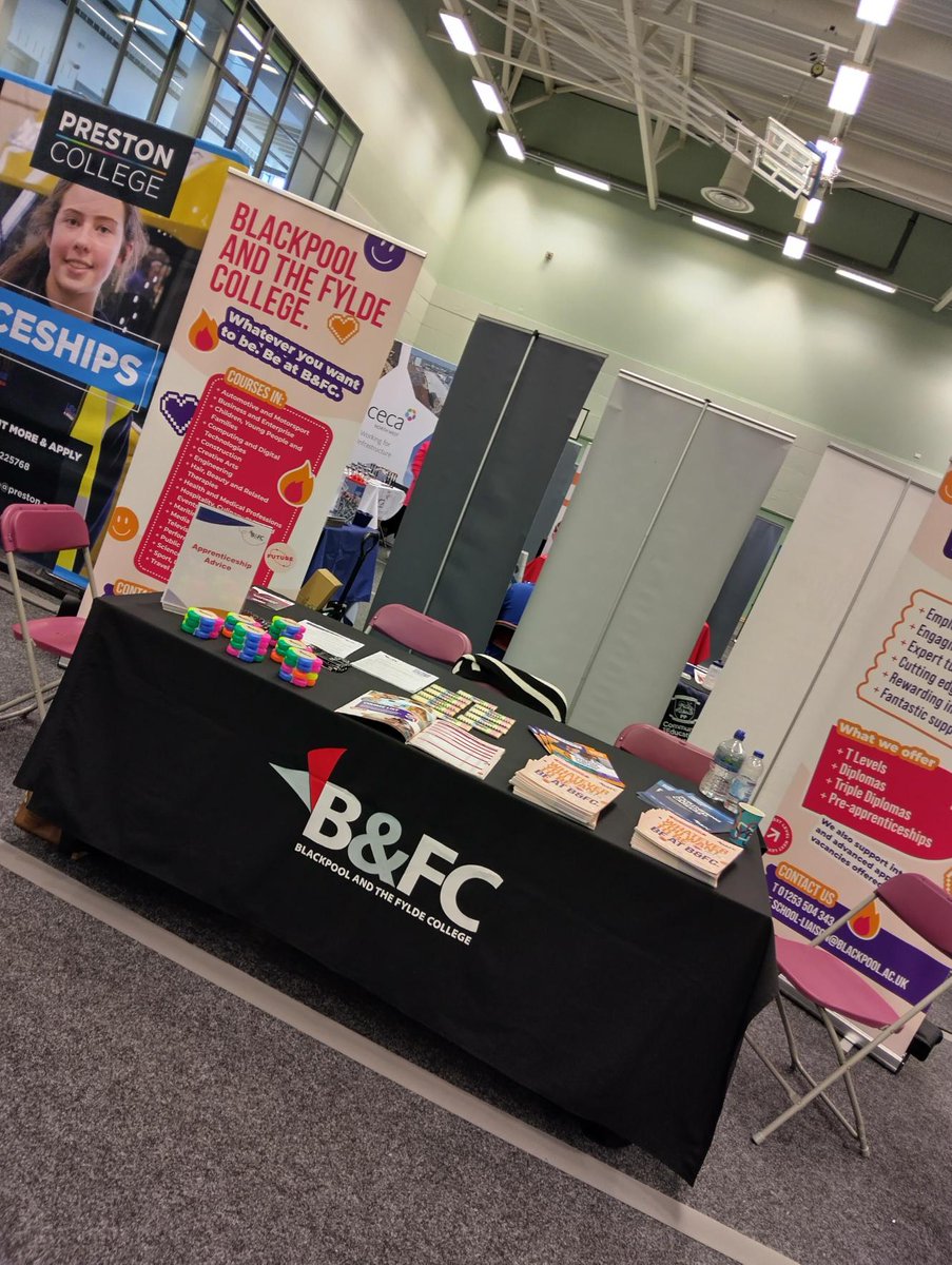 We are at the North West Apprenticeship &amp; Careers Expo 2025 in Preston today, alongside our colleagues from B&amp;FC Apprenticeships and Business Development!

We will be chatting to various schools from the local area about their next steps and Post-16 options at B&amp;FC!