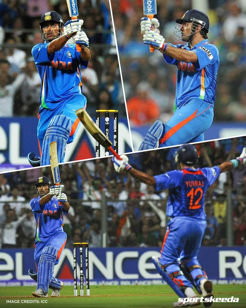 Sportskeeda's tweet photo. 𝑻𝒉𝒂𝒕 𝒔𝒊𝒙. 𝑻𝒉𝒂𝒕 𝒎𝒐𝒎𝒆𝒏𝒕. 𝑻𝒉𝒂𝒕 𝒉𝒊𝒔𝒕𝒐𝒓𝒚 📚🔥

A moment that still gives goosebumps—etched in every cricket fan’s memory forever! 🇮🇳🏆

#MSDhoni #ODIs #WorldCup #India #Sportskeeda https://t.co/yLCjSlVilV