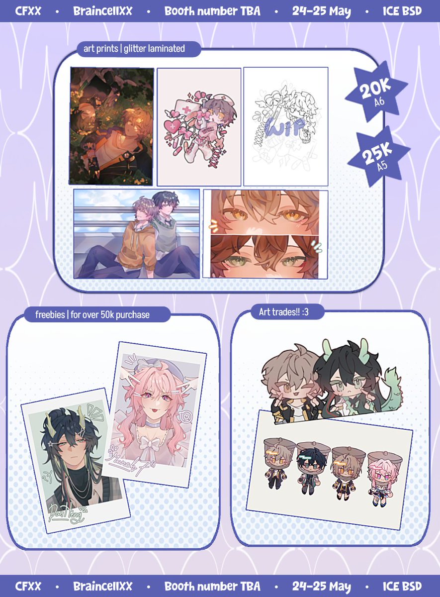mauuturuu's tweet photo. [🔄 &amp; ❤️ are very appreciated!!]

Reyy's #CFXX PO batch 2

‼️ Pick up (both days) &amp; Mail Order
📆  2 - 7 April 2025
✨ Honkai Star Rail
🔗 LINK ON THREAD!!

#CFXXcatalogue #CFXX #CF20 #cf20catalogue 
(1/2) https://t.co/Qpvgqxi3CR