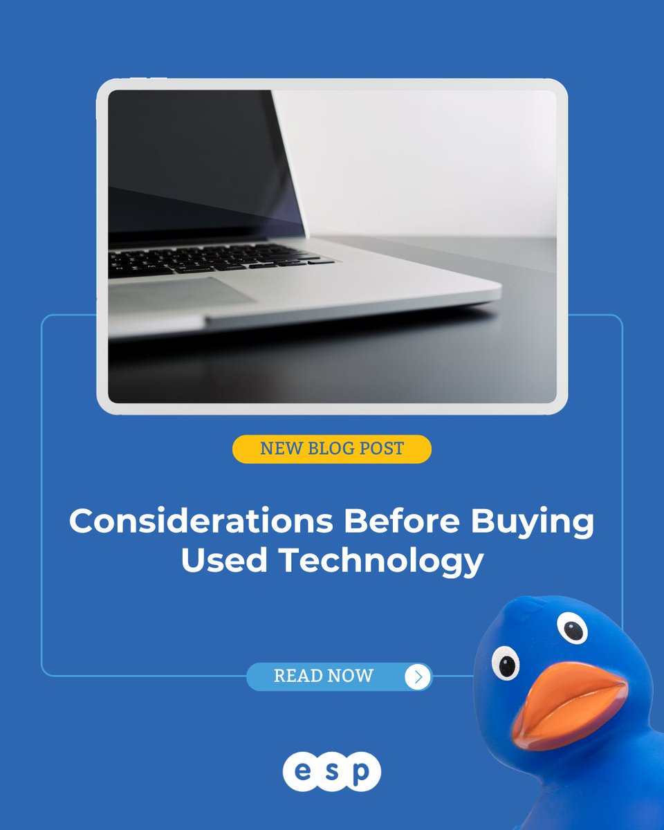 ESPProjects's tweet image. Thinking about buying used tech? Don&apos;t miss our 8 crucial considerations to ensure you&apos;re making a smart investment. read our latest blog ⬇️find out how we can help you...  

espprojects.co.uk/news/considera… 

#espprojects #UsedTech #SmartShopping #TechTips