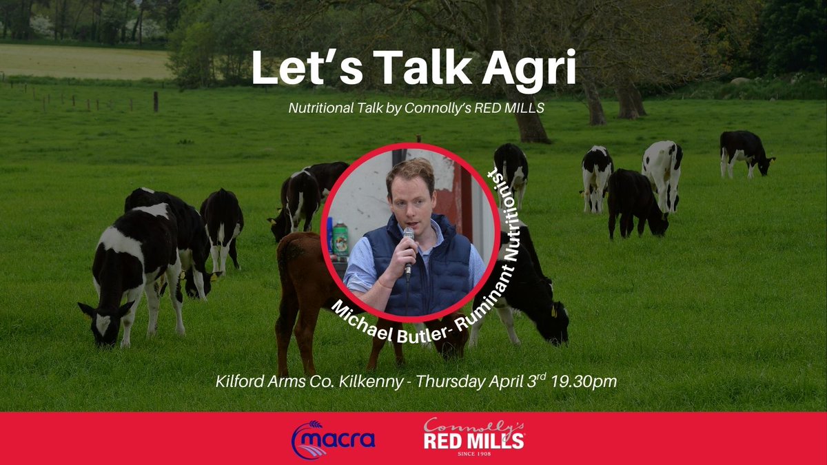 We are looking forward to meeting members of the Kilkenny Macra Groups tomorrow evening to discuss all things Agri Nutrition and answer any questions you might have 🐑🐄

#REDMILLSAgri