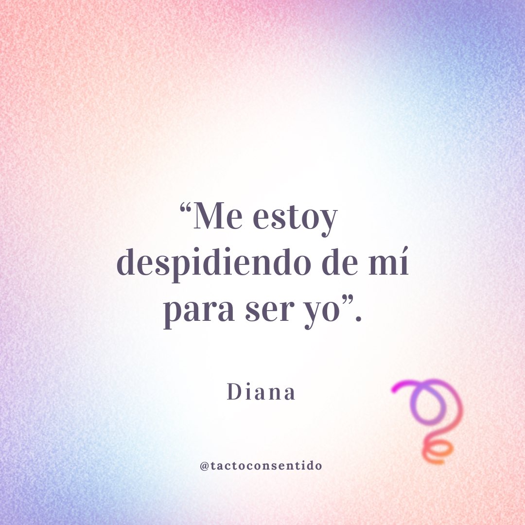 🪶 Y acabará únicamente en “para Ser”.

“Me estoy despidiendo de mí para ser yo”.