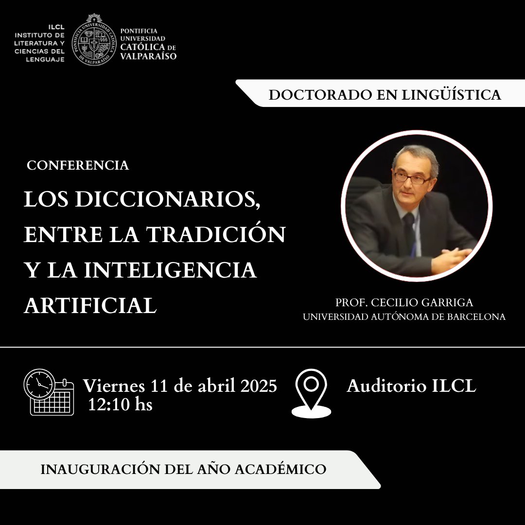 DocLingPUCV's tweet image. 🛎 ATENCIÓN - El próximo viernes 11 de abril celebraremos la inauguración del año académico de nuestro Doctorado en Lingüistica.

▪️Luego, en la terraza del ILCL , se realizará una celebración para dar la bienvenida a la generación 2025 de estudiantes del doctorado.

Info 👇