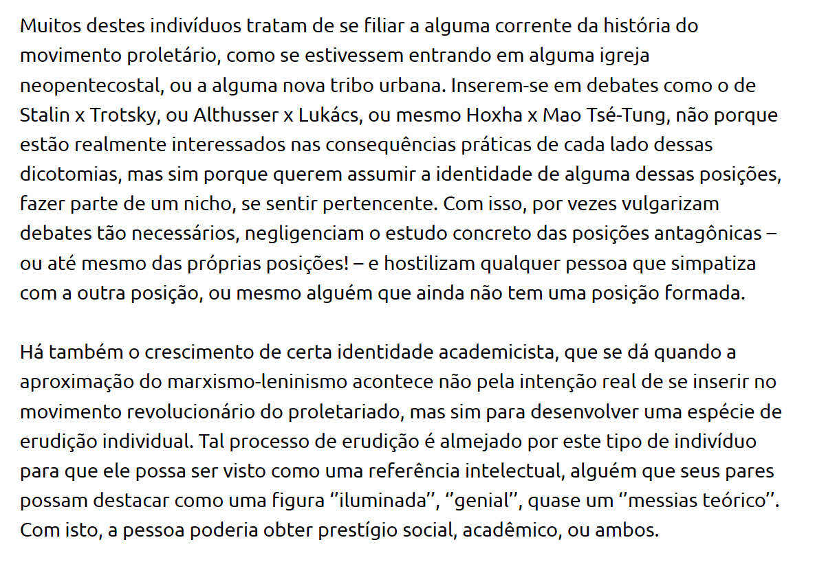 chacueco's tweet photo. De um texto de hai uns anos de André Brandão (da UJC Brasileira) sobre os problemas dalgumhas formas de identidade comunista https://t.co/gkrQpNnCbV