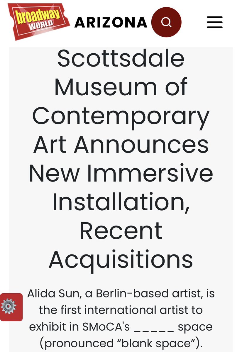 Alida Sun (@alidasun) on Twitter photo 🎭 <a href="/BroadwayWorld/">BroadwayWorld</a> covered my solo exhibition of generative audiovisual art at Scottsdale Museum of Contemporary Art
The theater kid version of me from an alternate dimension is 😱 🎭 <a href="/BroadwayWorld/">BroadwayWorld</a> covered my solo exhibition of generative audiovisual art at Scottsdale Museum of Contemporary Art
The theater kid version of me from an alternate dimension is 😱