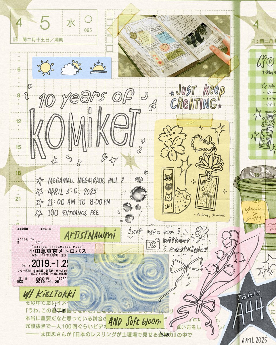 inviting you to visit us this weekend at komiket's 10th anniversary! ⋆.˚ ⁺˖🪽⋆.☁️‧₊˚🪷

⭑ sm megamall megatrade hall 2
⭑ table a44, 11am to 9pm

together with <a href="/soft_bloom_/">tabby ˚. 𐀔</a> and <a href="/kieltokki/">kiel 토끼</a>, the coolest ever! ⋆⭒˚.⋆