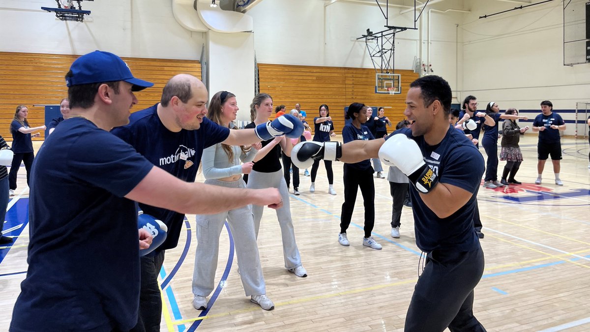 U of T Kinesiology & Phys Ed (@uoftkpe) on Twitter photo KPE celebrated the end of another successful year of the Sensory Motor Instructional Leadership Experience (SMILE) program, a partnership with <a href="/AptusTC/">AptusTreatmentCentre</a> which pairs adults with intellectual disabilities with undergraduate students.
Full story here: tinyurl.com/7bz88wvu KPE celebrated the end of another successful year of the Sensory Motor Instructional Leadership Experience (SMILE) program, a partnership with <a href="/AptusTC/">AptusTreatmentCentre</a> which pairs adults with intellectual disabilities with undergraduate students.
Full story here: tinyurl.com/7bz88wvu