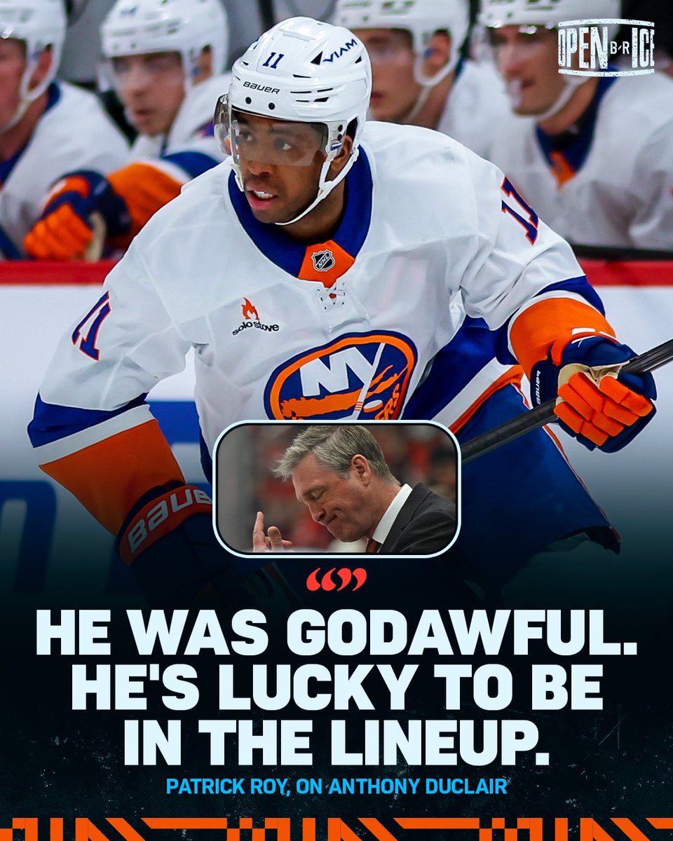 Some pretty pointed words from Patrick Roy on Anthony Duclair after Tuesday night’s loss 😳