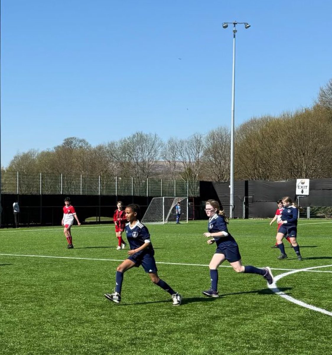 Great to see  Clyde, St. Claire’s and St.Ninian’s primary schools attending our inter schools football festival today at our facility 🔴⚫️⚽️