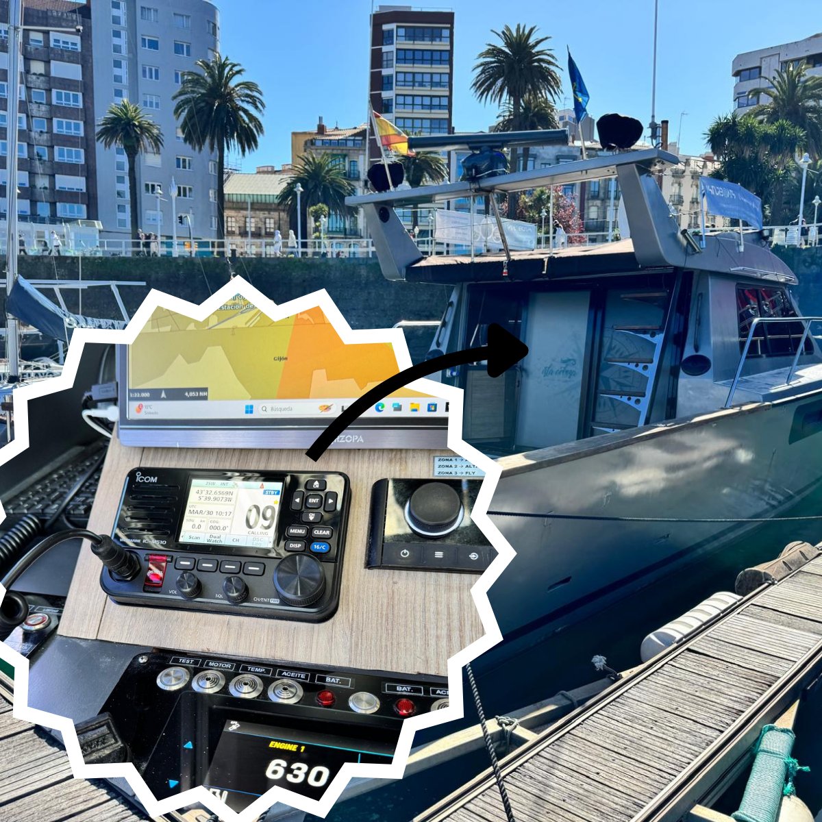 🛥️¡ICOM a bordo del Isla Rebosa!✨
El transceptor VHF IC-M510EVO con AIS, ya forma parte de la instalación del Isla Rebosa, un barco de la empresa ASTUR BOATS.
🔧Instalado por SMS.
#ICOM #VHF #Marina #Navegación #RadioVHF #AIS #Comunicación #SeguridadMarítima #Innovación #Pesca