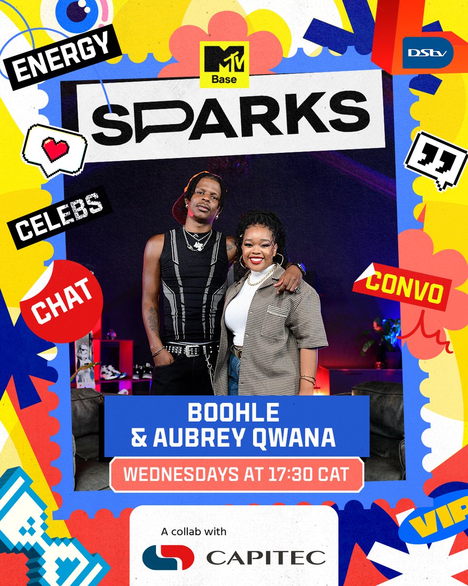 We are taking it all the way to the top once again with another episode of #MtvBaseSparks, a collab with #Capitec!😎

<a href="/aubreyqwana/">#Mkabayilegacy</a> and <a href="/BoohleSA/">Boohle SA 🇿🇦</a> are in the building. Catch it live on <a href="/MTVBaseSouth/">MTV Base South</a>, DStv channel 322 and you could win a R500 flexi voucher. T&amp;Cs apply.