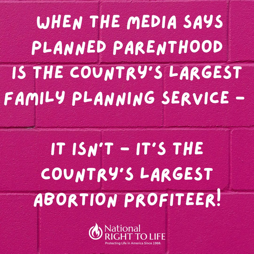 You're going to hear a lot about PP being a family planning organization today—just remember—legacy media never seems to get it right.