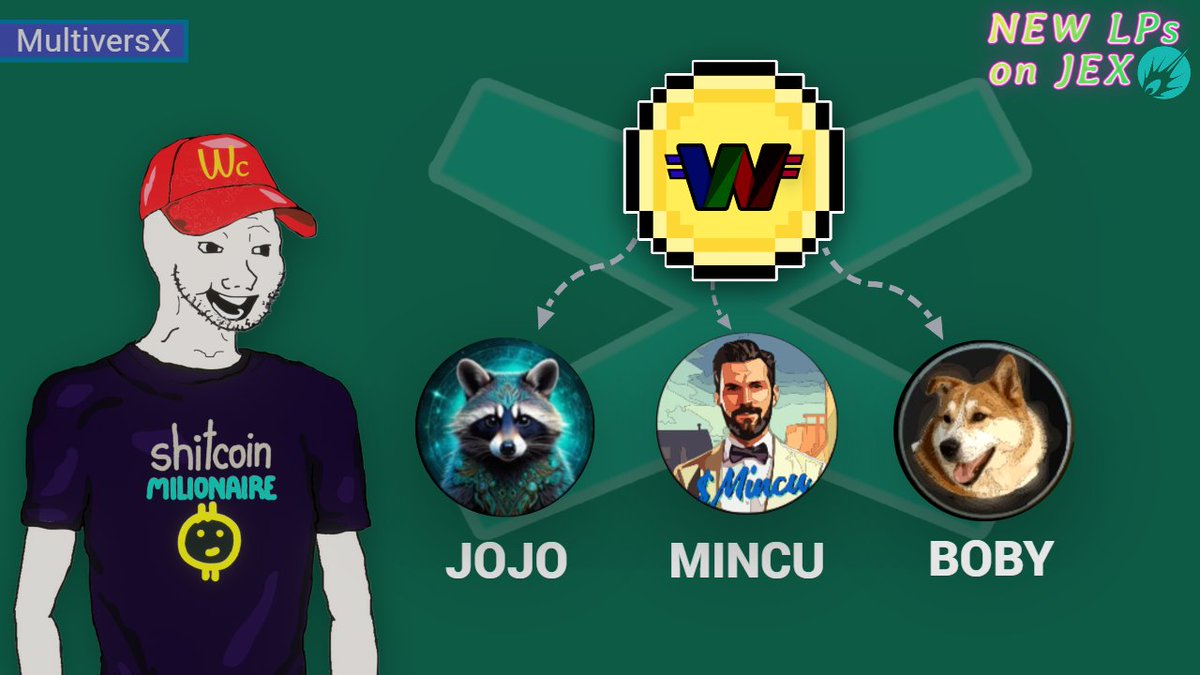 WojaX (@woja_inu) on Twitter photo MvX CLUB βοΈπ NEW LPs on #JEX βοΈEGLD #Unity
<a href="/PulsarMvX/">Pulsar MVX</a> send 7770000 WOJAINU to 77 reactions
<a href="/JoJoRacoon/">JoJo - The Cosmic Raccoon</a> & @MINCUmvx & <a href="/boby_mvx/">bobymvx</a>
πͺthe CLUB is growing π₯π who's next ?! π
#MultiversX #all4theChain #EGLD #globalUnity MvX CLUB βοΈπ NEW LPs on #JEX βοΈEGLD #Unity
<a href="/PulsarMvX/">Pulsar MVX</a> send 7770000 WOJAINU to 77 reactions
<a href="/JoJoRacoon/">JoJo - The Cosmic Raccoon</a> & @MINCUmvx & <a href="/boby_mvx/">bobymvx</a>
πͺthe CLUB is growing π₯π who's next ?! π
#MultiversX #all4theChain #EGLD #globalUnity