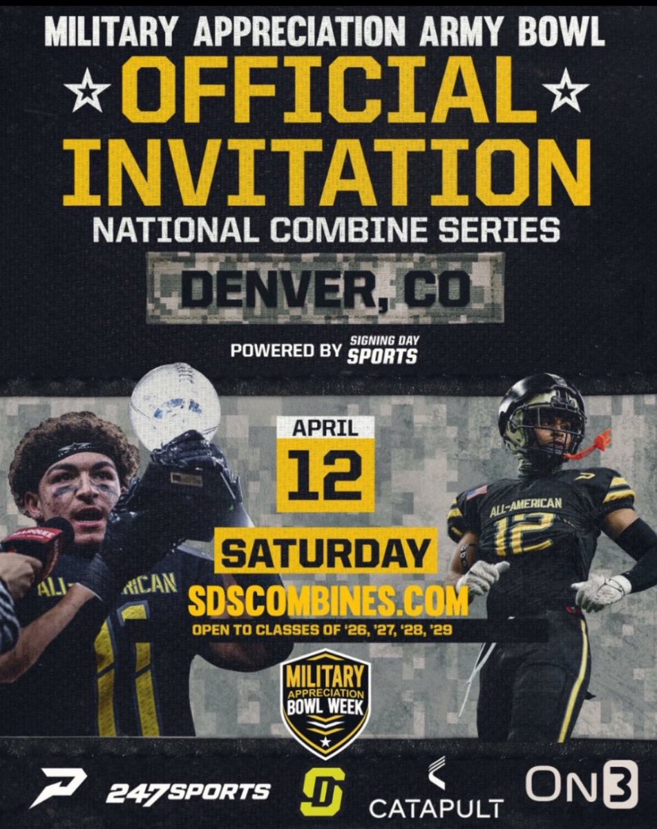 Colterespinoza (@colterespinoza) on Twitter photo Thank you <a href="/CoachTylerFunk/">Tyler Funk</a> for the invite to the army appreciation camp. Hope to make it out there and compete!
<a href="/FirstDownQBA/">First Down QBA</a> <a href="/JaronCohen1/">Jaron Cohen</a> <a href="/_pondofootball/">Ponderosa Football 🐴</a> Thank you <a href="/CoachTylerFunk/">Tyler Funk</a> for the invite to the army appreciation camp. Hope to make it out there and compete!
<a href="/FirstDownQBA/">First Down QBA</a> <a href="/JaronCohen1/">Jaron Cohen</a> <a href="/_pondofootball/">Ponderosa Football 🐴</a>