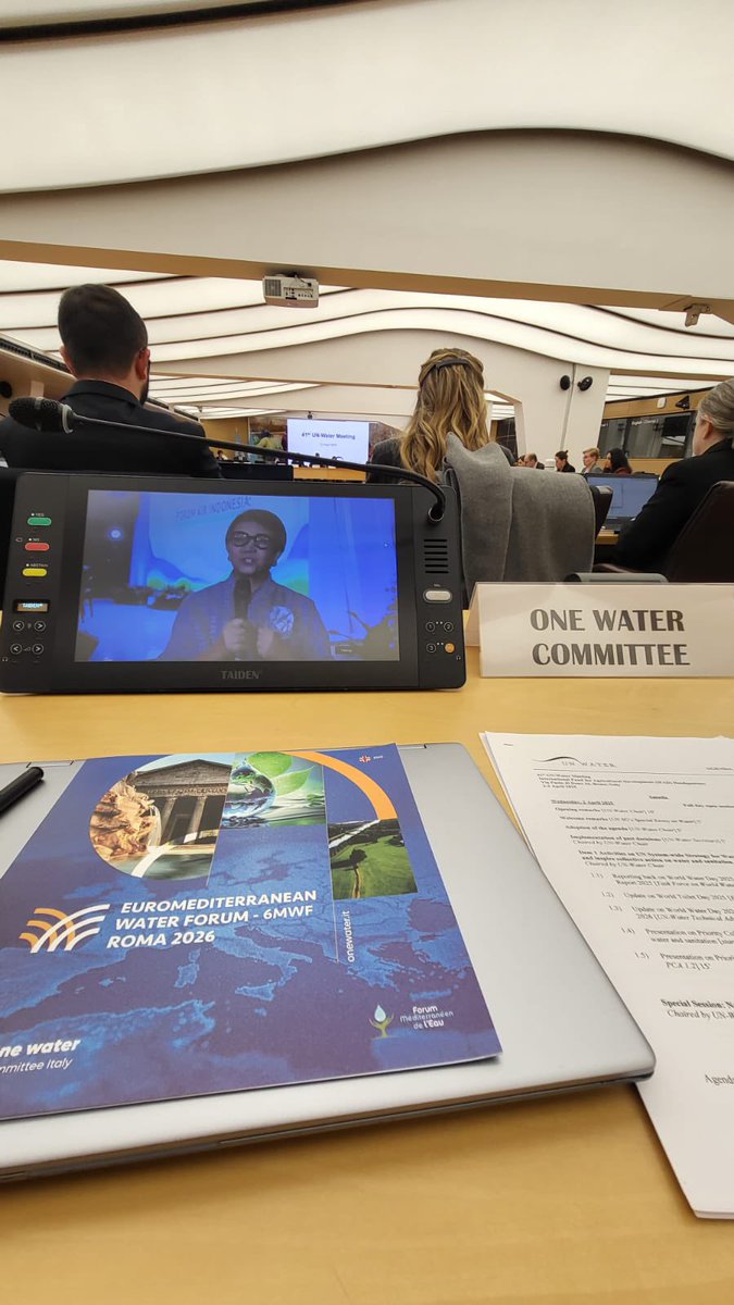 At the un water meeting in Rome