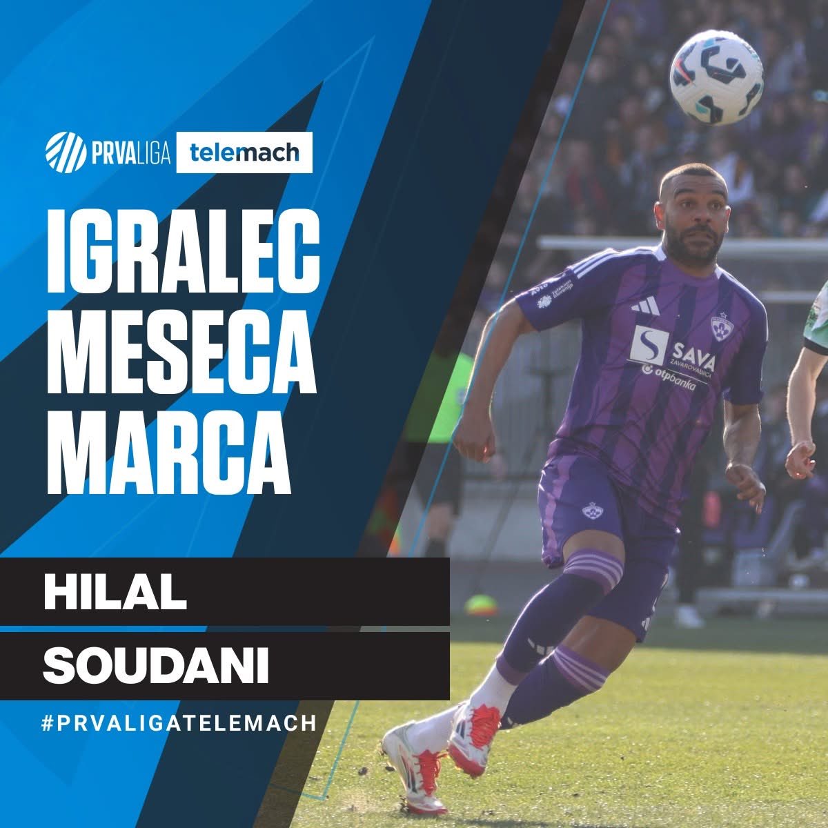 ✨ #PrvaLigaTelemach igralec meseca marca je Hilal Soudani ✨