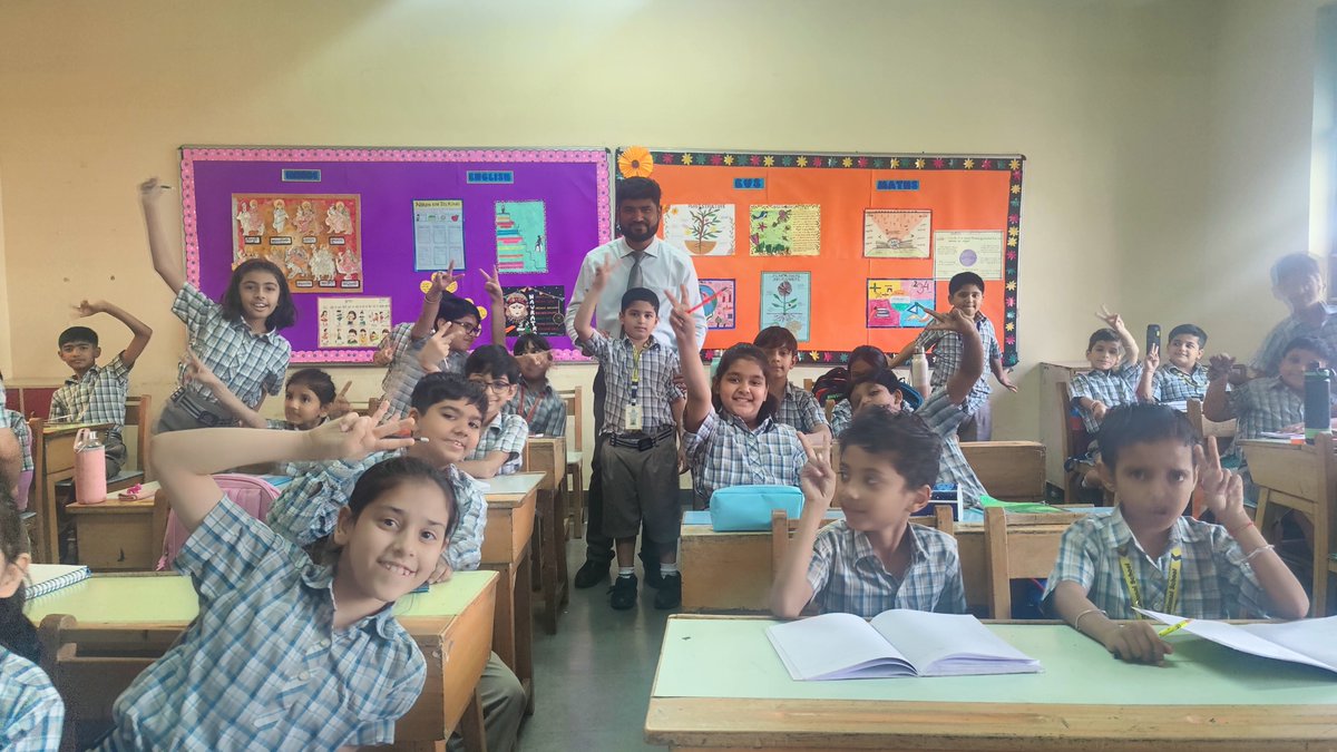"Day 1 of the new academic session 2025-26 at #ahlconintl was a burst of energy! 🌟 Interacting with our enthusiastic Class 5 students was pure joy—they shared stories , their adventures, and how much they missed friends &amp; teachers.
