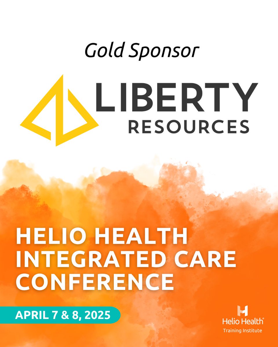 HH (@helio_health) on Twitter photo A huge shoutout to Liberty Resources! <a href="/LibertyResourc1/">Liberty Resources</a>🌟👏 Thank you for your sponsorship of the 2025 Integrated Care Conference!
Don't miss out - there's still time to register! helio.health/integrated-car… #2025ICC A huge shoutout to Liberty Resources! <a href="/LibertyResourc1/">Liberty Resources</a>🌟👏 Thank you for your sponsorship of the 2025 Integrated Care Conference!
Don't miss out - there's still time to register! helio.health/integrated-car… #2025ICC