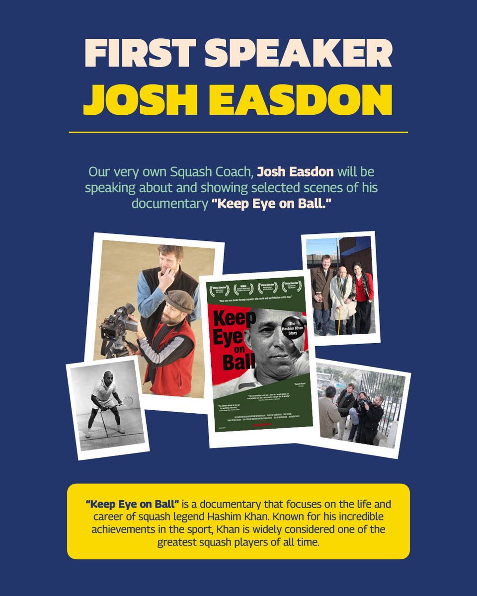 Why did coach Josh Easdon spend seven years making a documentary about a player who won a championship the first time they wore shoes on the squash court?

Find out tonight at the first of our monthly community conversations! 6 p.m.—7:30 p.m. at Bryant Park