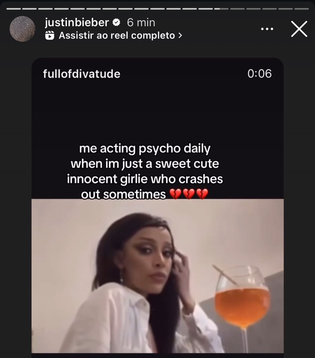 BELIEBERZLUXO's tweet photo. ele ta lendo TUDO o que estão falando dele! pois esse reels foi uma resposta https://t.co/u7NFwnBMYu