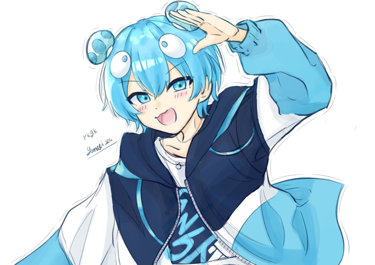 🩵🍄✨ #おさでいイラスト