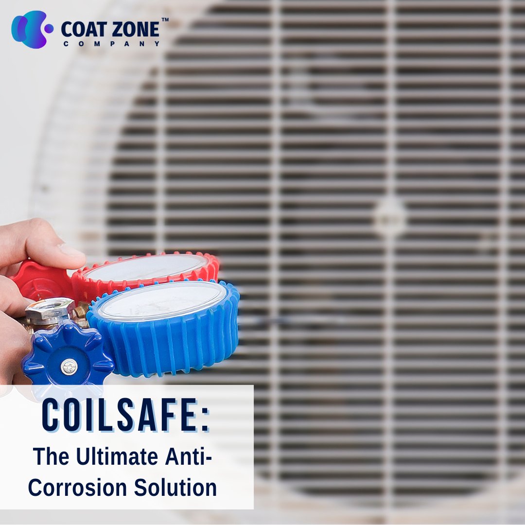 Post-installation treatment to prevent corrosion used to be unthinkable, until now. <a href="/CoatZone/">Coat Zone</a>'s CoilSafe is a thin-film inorganic coating that provides #anticorrosion protection on the heat exchanger coil on your units. Learn how it works: tinyurl.com/2ufhjse9

#HVACCoatings