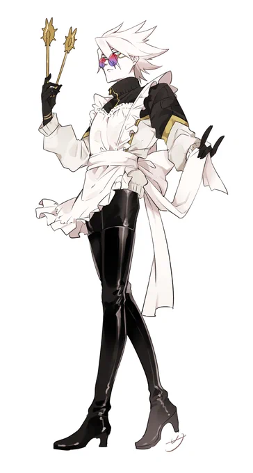 #リプで来たものをキャラに身につけさせるこちらのタグでブルスカでリプ頂いたカルさんです服沢山着せてもらえてよかった 